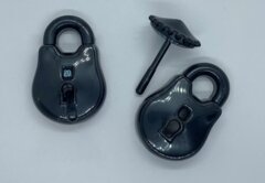 PolyHero Dice: The Rogue d20 Lock & Pick - Cold Iron & Ice White
